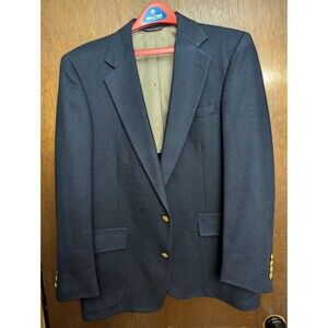 Vintage Redwood & Ross Navy Blazer Mens 46R Wool Gold Button ACTU Union USA